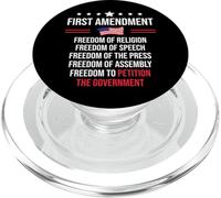 First Amendment Freedom of Speech 1st Amendment US Democracy PopSockets PopGrip pour MagSafe