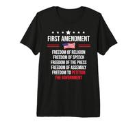 First Amendment Freedom of Speech US Democracy 1st Amendment T-Shirt Haut de Gamme