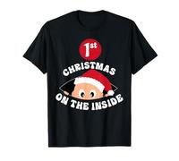 First Christmas on The Inside Grossesse Grossesse Noël T-Shirt