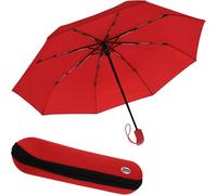 First Class Umbrella with Case-Large Stable Storm Resistant Umbrella,Red,Automatic Pocket Umbrella