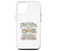 First Coffee Then I Talk About Yarn Patterns Crochet Coque pour iPhone 12/12 Pro