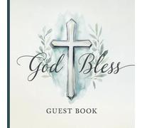 First Communion Guest Book for Boys: God Bless Theme Eucalyptus Leaves With Gift Tracker & Photo Album for Lasting Memory Keepsake