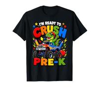 First Day Pre-K T Rex Monster Truck Back to School Boy Kids T-Shirt