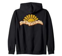 First Day Ready to Go Retro Groovy Style Sweat à Capuche