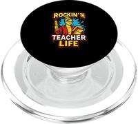 First Day Teacher Rockin' The Teacher Life Cute Women ABCD PopSockets PopGrip pour MagSafe