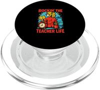 First Day Teacher Rockin' The Teacher Life Cute Women ABCD PopSockets PopGrip pour MagSafe