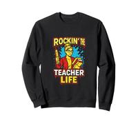 First Day Teacher Rockin' The Teacher Life Cute Women ABCD Sweatshirt