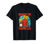 First Day Teacher Rockin' The Teacher Life Cute Women ABCD T-Shirt