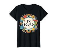 First Day TK TK Squad Fun Teacher TK Teacher Early Learning T-Shirt Graphique avec Valeur, Femme, Noir, L