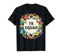 First Day TK TK Squad Fun Teacher TK Teacher Early Learning T-Shirt Graphique avec Valeur, Homme, Noir, L