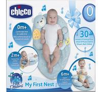 First Dreams Coussin mon premier nid Bleu