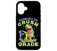 First Grade Back to School Crush 1st Day of School Dinosaure Coque pour iPhone 16