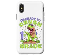 First Grade Back to School Crush 1st Day of School Dinosaure Coque pour iPhone X/XS