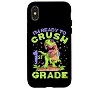 First Grade Back to School Crush 1st Day of School Dinosaure Coque pour iPhone X/XS