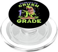 First Grade Back to School Crush 1st Day of School Dinosaure PopSockets PopGrip pour MagSafe