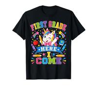 First Grade Here I Come Unicorn 1st Grader Back to School T-Shirt