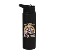 First Grade Squad Cute Retro Back to School, Garçons Filles Enfants Stainless Steel Insulated Water Bottle
