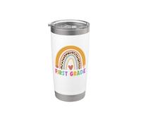First Grade Teacher Student Boho Rainbow Back To School Gobelet isotherme en acier inoxydable double paroi
