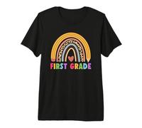 First Grade Teacher Student Boho Rainbow Back to School T-Shirt Haut de Gamme