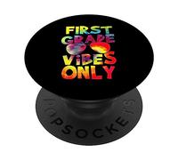 First Grade Vibes Back to School Teacher Student Tie Dye PopSockets PopGrip Adhésif