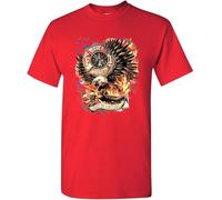 First in Last Out T-Shirt Fire & Rescue FD American Firefighter Mens Tee Shirt Size X Manches Courtes(X-Large)