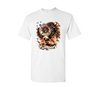 First in Last Out T-Shirt Fire & Rescue FD American Firefighter Mens Tee Shirt White Yellow Black Red Mens Women T Shirt 100% Cotton(Large)