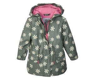 first instinct by killtec Enfant Parka/Veste de pluie caoutchoutée avec capuche FIOS 15 MNS CT, oliv, 98/104, 42902-000