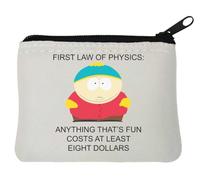 First Law of Physics Porte-monnaie en néoprène Blanc 10 x 11 cm