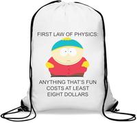 First Law of Physics Sac de gym décontracté avec cordon de serrage Blanc