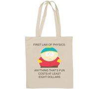 First Law of Physics Sac fourre-tout en coton naturel Blanc