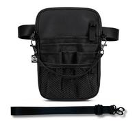 First Lifesaver Sac Banane d'infirmière Convertible 4 en 1 avec Plusieurs Compartiments et Support adhésif pour infirmières, infirmières, étudiants, Noir, Regular