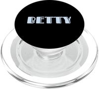 First Name Betty Vintage Art Deco Light Blue/Lavender Font PopSockets PopGrip pour MagSafe