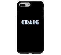 First Name Craig Vintage Art Deco Light Blue/Lavender Font Coque pour iPhone 7 Plus/8 Plus