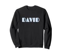 First Name David Vintage Art Deco Light Blue Lavender Font Sweatshirt