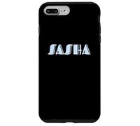 First Name Sasha Vintage Art Deco Light Blue/Lavender Font Coque pour iPhone 7 Plus/8 Plus