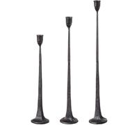 First of a Kind Lot de 3 bougeoirs Hauts en Fonte pour décoration de Ferme