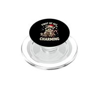 First of All I Am Charming Christmas Motif Raton Laveur PopSockets PopGrip pour MagSafe