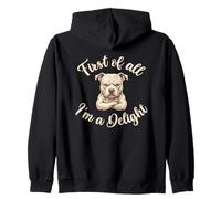 First of All I’m A Delight Funny Bully Breed Dog Sweat à Capuche