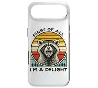 First of All, I'm a Delight Hilarious Racoon Retro Vintage Coque pour iPhone Air