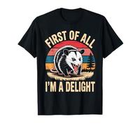 First of All I'm A Delight Opossum Drôle Vintage Soleil T-Shirt