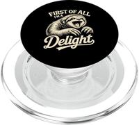 First of All I'm A Delight Sloth Funny Humour Sarcasme Vintage PopSockets PopGrip pour MagSafe