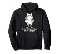 First of All Jesus Thinks I'm A Delight Frog Coffee Humour Sweat à Capuche