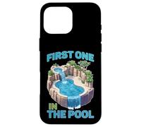 First One in The Pool Nageur Rapide compétitif - Coque pour iPhone 16 Pro Max