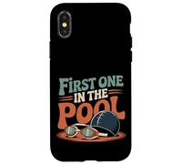 First One In The Pool Nageur rapide compétitif - Coque pour iPhone X/XS