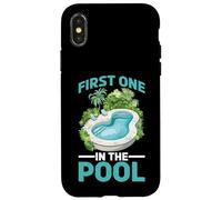 First One in The Pool Nageur Rapide compétitif - Coque pour iPhone X/XS
