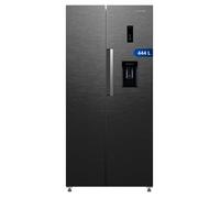 FIRST ONE Réfrigérateur Side by Side 444L FSBS444DX ( 276L + 168L ) - Distributeur d'eau - Couleur Dark Inox