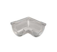 First Plast Angle universel pour gouttière demi-ronde PVC personnalisable-25-Gris