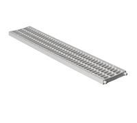 First Plast - Caniveaux PVC - Grille mi-renforcée PVC anti-choc - GRIS - Série 100-100x500mm