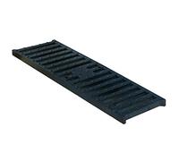 First Plast - Caniveaux PVC ou PP - Grille 250 - Fonte - Noir - 200 x 500 mm -