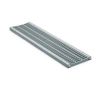First Plast - Caniveaux PVC ou PP - Grille en PVC anti-choc gris - Série 130 - 130 x 500 mm -